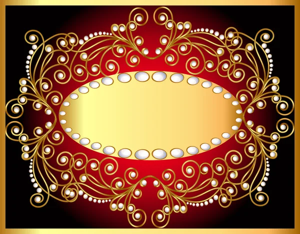 Arrière-plan avec or par motif — Image vectorielle