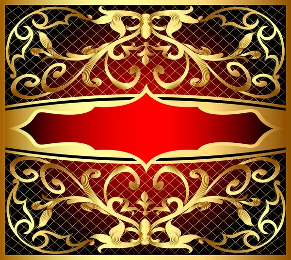 Arrière-plan avec cadre et motif royal — Image vectorielle