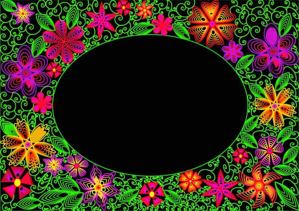 Arrière-plan avec fleur et motif — Image vectorielle