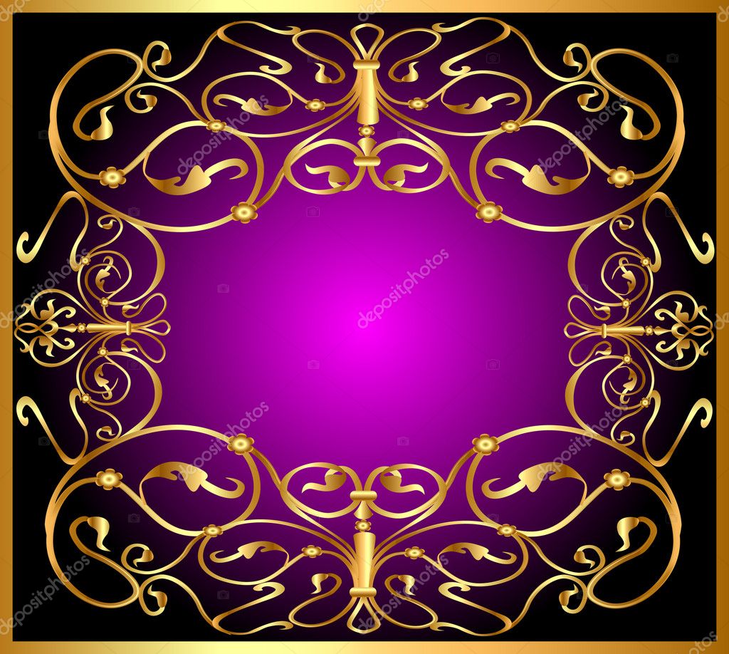 Download Majestic Purple and Gold Background