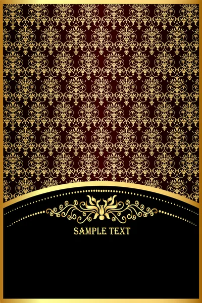Background with gold(en) pattern for invitation — Stock Vector