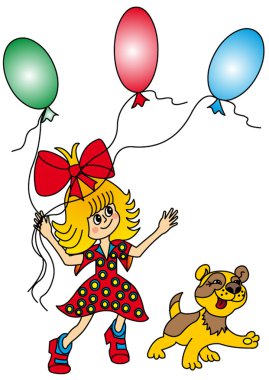 topu ile neşeli kız