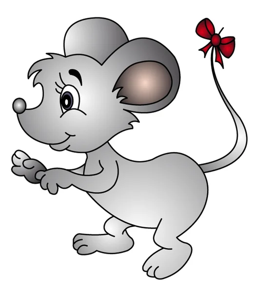 Myš s lukem na ocasu — Stockový vektor
