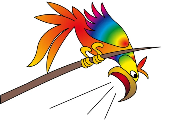 O papagaio Brilhante grita com árvore — Vetor de Stock