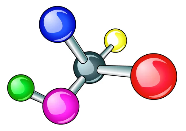 Elektron ile parlak molekül İZOLELİ — Stok Vektör
