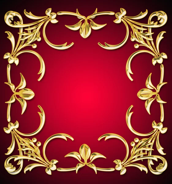 Illustration background gold pattern — Stock Photo, Image