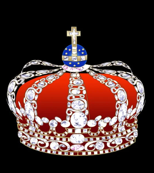 Crown with brilliants — Stock Photo, Image