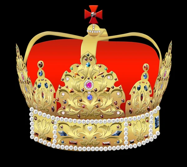 Krona med en ornamen — Stockfoto