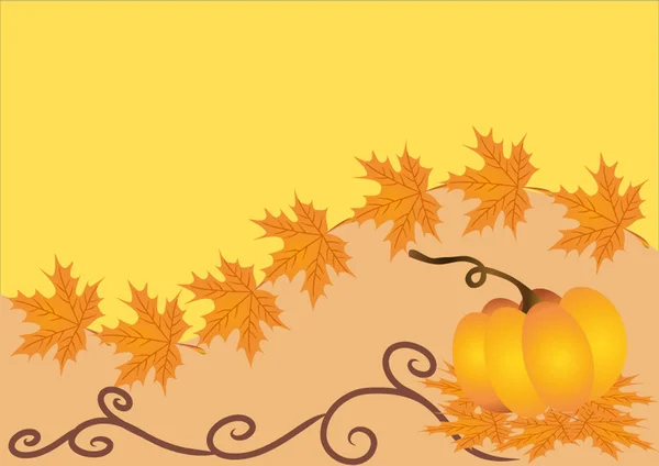 Fond avec citrouille et shee d'automne — Image vectorielle