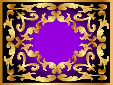 Background framewith gold(en) pattern clipart