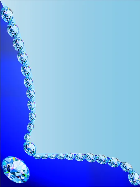 Arrière-plan décoré précieux diamant mousseux — Image vectorielle