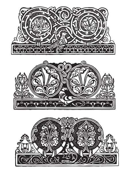 Ornament in de gotische stijl — Stockvector
