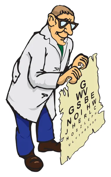 Doktor göz doktoru — Stok Vektör