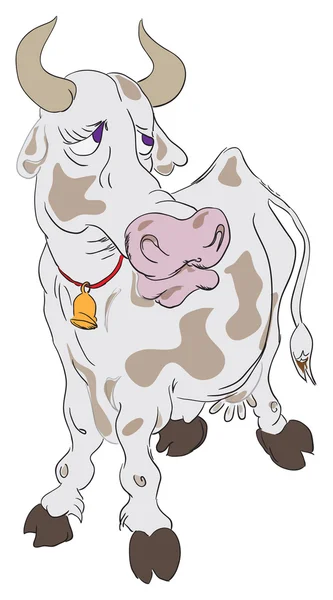 Sad cow — Stock Vector