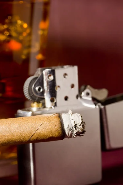 Burning Cigar — Stock Photo, Image