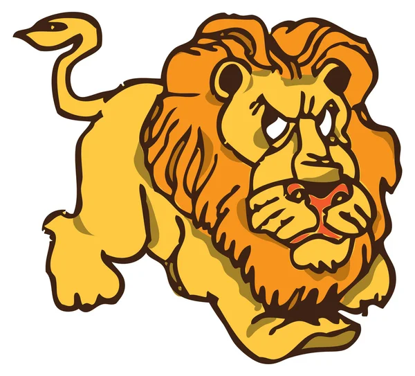 Сердитий лев — стоковий вектор