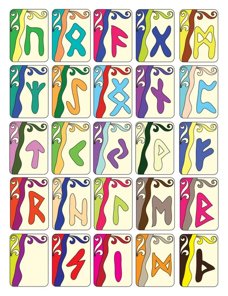 stock vector Rune cards
