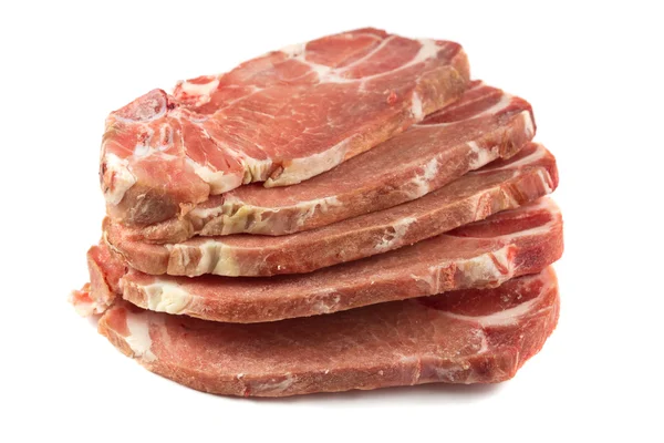Costeletas de porco não cozidas — Fotografia de Stock
