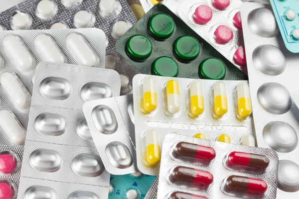 Muitos comprimidos ou comprimidos — Fotografia de Stock