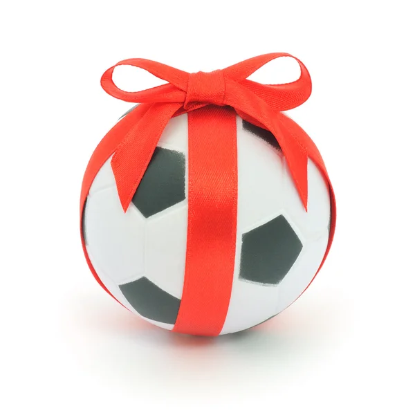 stock image Soccer ball with ribbon