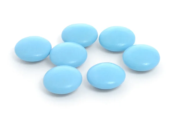 Group of blue pills — Stock Photo, Image