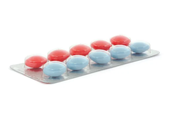 Buborékcsomagolás tablettákkal — Stock Fotó