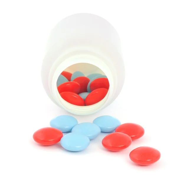 Spilld piller från recept flaska — Stockfoto