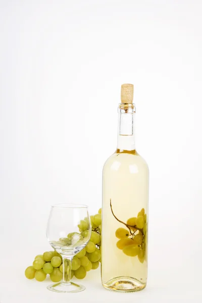 Martwa natura z białym winem — Zdjęcie stockowe