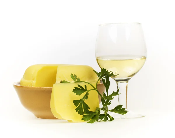 Still life with white wine — Stock Photo, Image