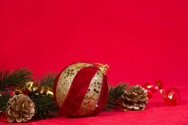 Boże Narodzenie martwa natura z dekoracji — Zdjęcie stockowe