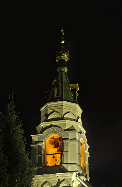 Church tower of night — Stock Photo, Image