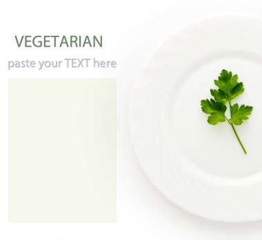 Parsley on a plate clipart