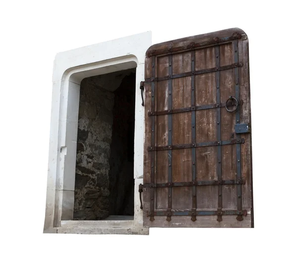 Антикварные дубовые двери — стоковое фото