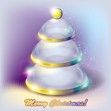 Abstract glass Christmas tree clipart