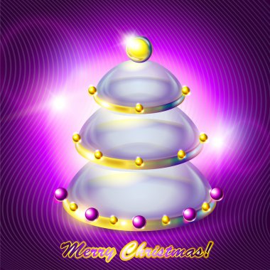 Abstract glass Christmas tree clipart