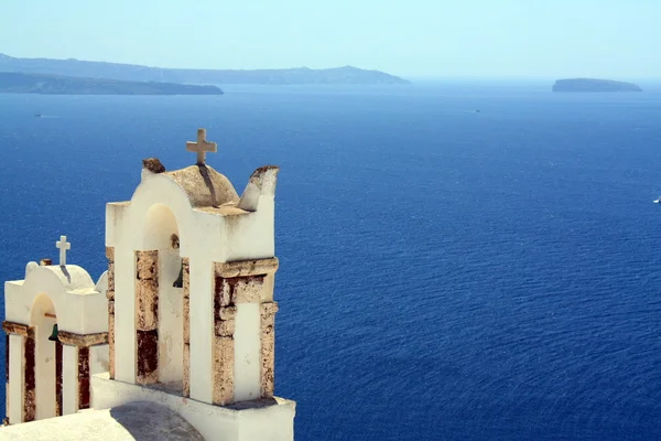 Oia, santorini gelen Deniz Manzaralı — Stok fotoğraf