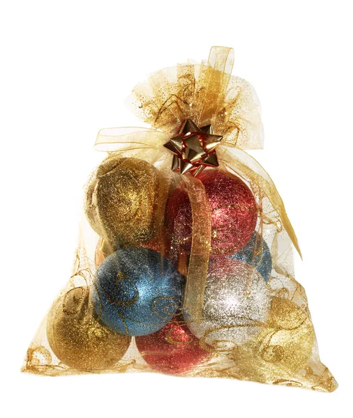 Χριστούγεννα τσάντα με δώρα — Φωτογραφία Αρχείου