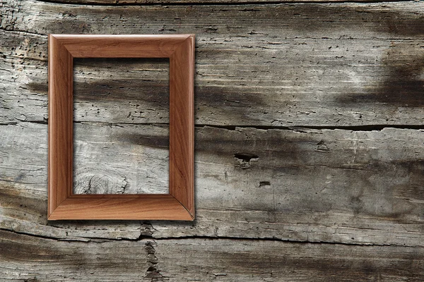 Telaio su vecchio sfondo in legno — Foto Stock