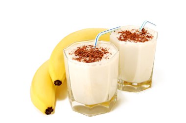 Banana milk cocktail