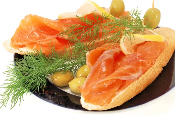 Snack from a salmon — Stock Photo, Image