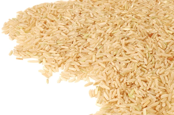 Hnědá rýže dlouhý — Stock fotografie
