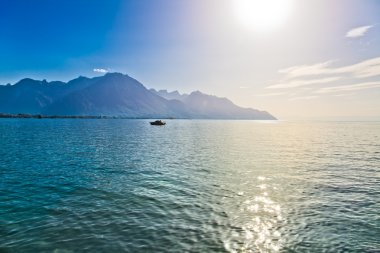 Geneva lake in Switzerland clipart