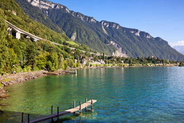 Женевське озеро у Швейцарії — стокове фото