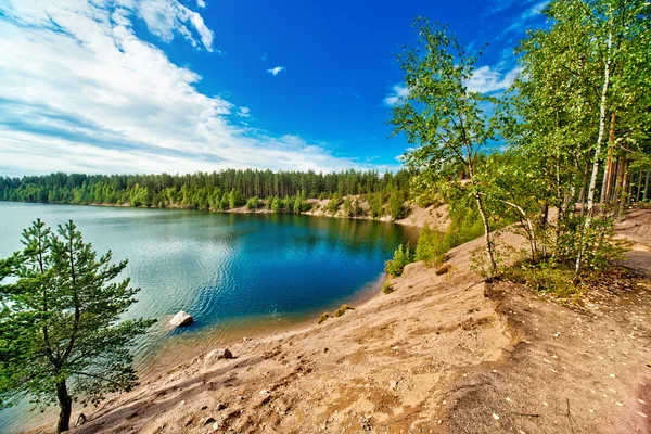 Panorama jeziora Karelia — Zdjęcie stockowe