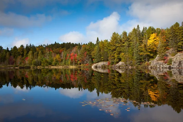 Halászat tó epikus őszi kilátás — Stock Fotó