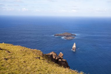 Motu Nui islet near Easter Island clipart
