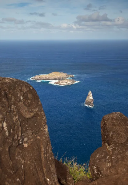 Motu nui wysp w pobliżu Wyspy wielkanocnej — Zdjęcie stockowe