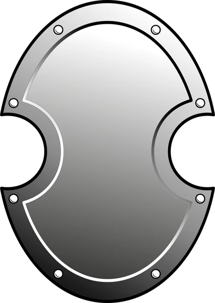 ベクトル金属の紋章入りの盾。紋章のシンボルです。白い背景で隔離された図 ロイヤリティフリーストックベクター