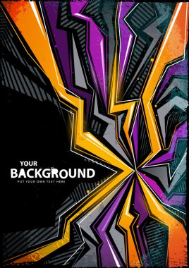 Cool abstract graffiti background clipart