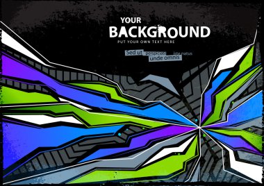 Cool abstract graffiti background clipart